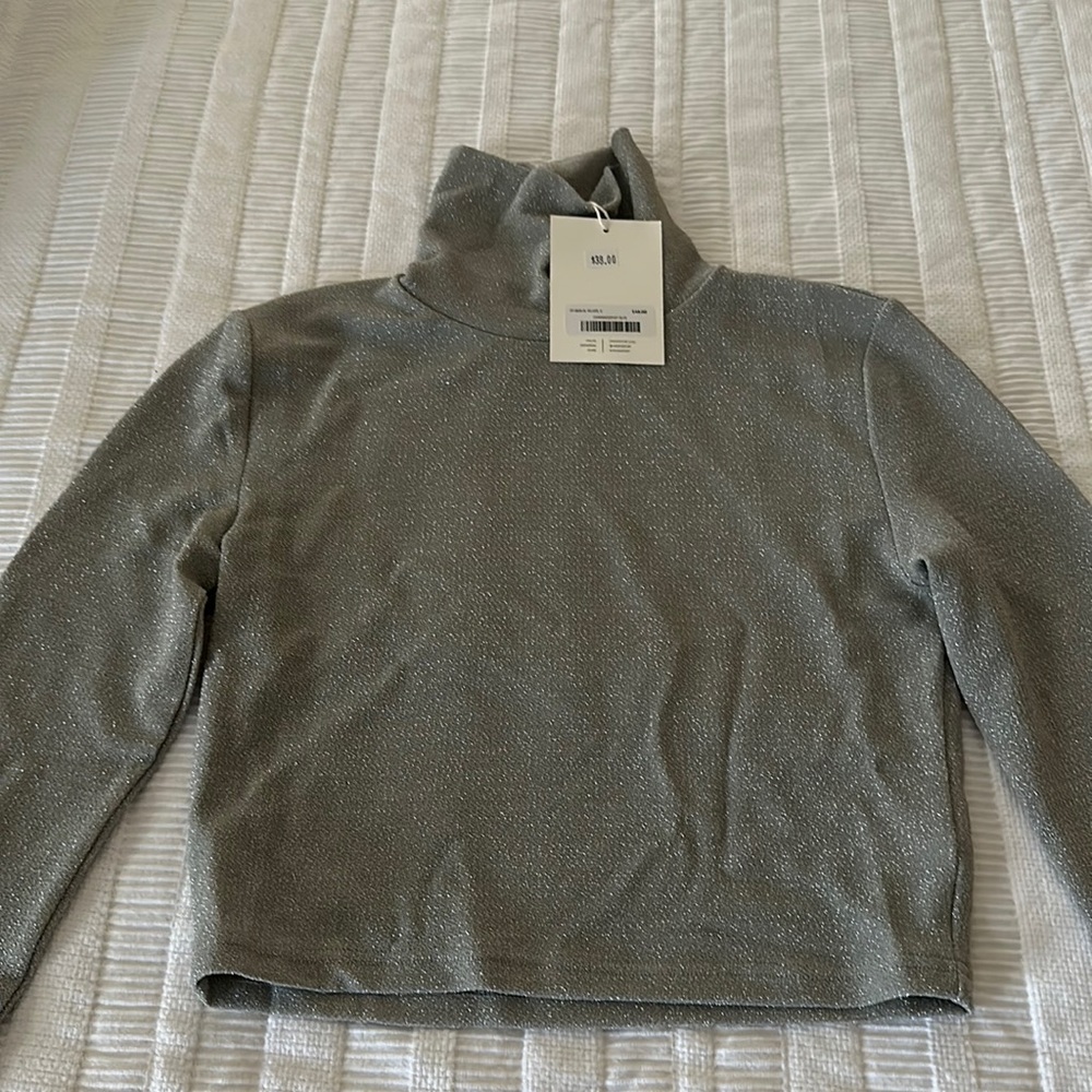 Silver v-neck sweater from Oak and Fort